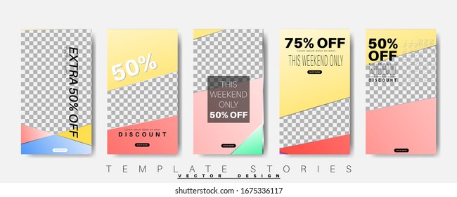 Geometric shape banner template that can be edited for social media posts. vector design
