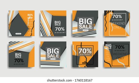 Geometric shape banner template that can be edited for social media posts. vector design