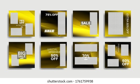 Geometric shape banner template that can be edited for social media posts. vector design