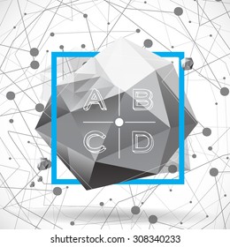 Geometric shape in blue frame