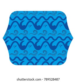 geometric shape with blue pattern background