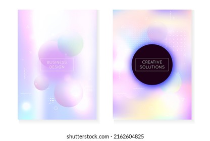 Geometric Shape. Blue Retro Pattern. Minimal Presentation. Abstract Design. Vibrant Dots. Summer Flyer. Space Iridescent Backdrop. Shiny Poster. Purple Geometric Shape