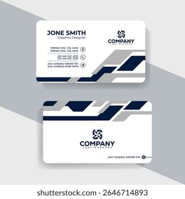 Geometric Shape Business Card Design for Designers and Freelancers