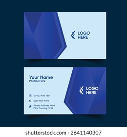 Geometric Shape Business Card Layout. Creative Double-sided Business Card Template.