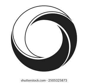 Geometric shape circle glyph icon. Vector illustration.