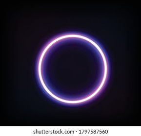 geometric shape circle neon light purple for advertising and banner. Illustration - Powered by Shutterstock - Get 15% off with code: PIKWIZARD15