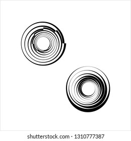 Geometric Shape Circle, Pinwheel Line Art Drawing Design Vector Art Illustration