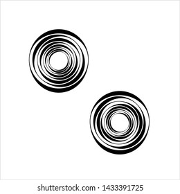 Geometric Shape Circle, Pinwheel Line Art Drawing Design Vector Art Illustration
