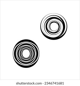 Geometric Shape Circle, Pinwheel Line Art Drawing Design Vector Art Illustration