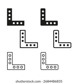 Colección de forma geométrica. Elementos de línea Abstractas. Símbolo de Vector moderno. Gráfico de esquina creativo. EPS 10.