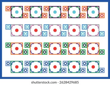 Аbstract geometric shape in color different variations