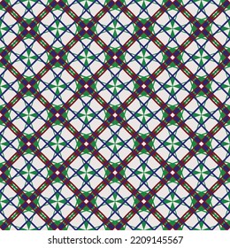 Geometric shape colorful seamless pattern background, ornament fabric ethnic fashion design indian wallpaper illustration art.