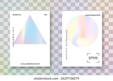 Geometrische vorm. Kleurrijke 90s Brochure. Violet Abstract Label. Chrome Concept. Textuur 1980. Scherm Pastel. Verloopposter. Roze geometrische vorm