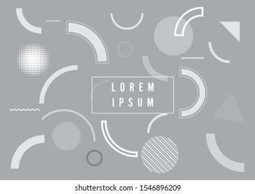 Geometric shape compositions background. Dynamic shapes composition. Vector illustrations.