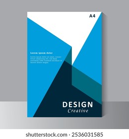 Geometric shape cover, brochure, book, flyer, poster, background, banner, annual report, presentation, poster or vertical background vector design. A4 resolution polygonal elegant design,