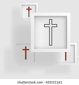 geometric shape of cross, ancient sacred symbols, faith in God