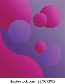 geometric shape dark pink and dark purple circle geometric pattern design