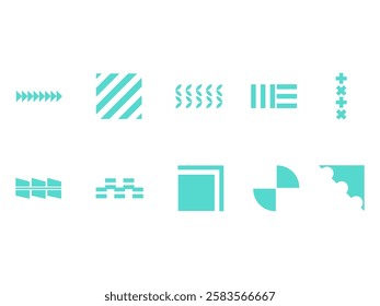 Geometric Shape Decoration Element Set