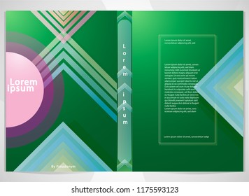 Geometric shape design cover book. Abstract of illustration vector.