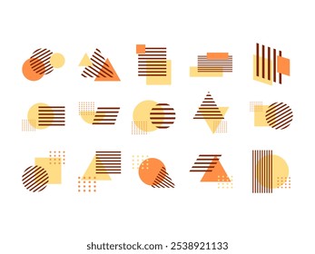 Geometric Shape Design Element Set 