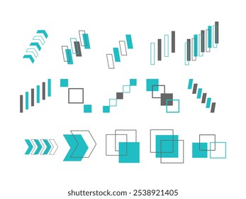 Geometric Shape Design Element Set 