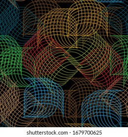 Geometric shape design lines style seamless pattern