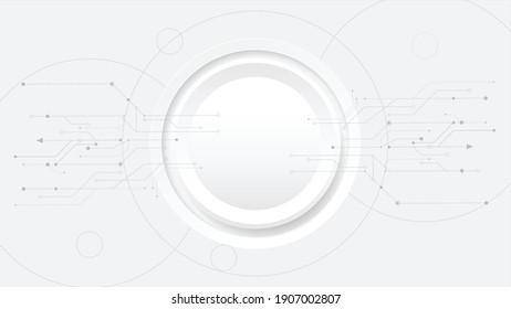 Geometric shape design vector concept sphere white background Decorative technology line background horizontal template for web banner advertising products Vector illustration.