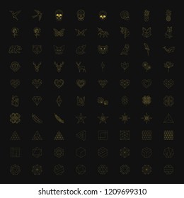 Geometric shape design vector set