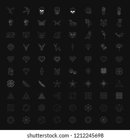 Geometric shape design vector set