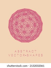 Forma geométrica para el diseño. Ilustración del marco de cables. Cuadrícula molecular. 3 d estilo tecnológico. Ilustración vectorial. Estructura de conexión futurista para la química y la ciencia.