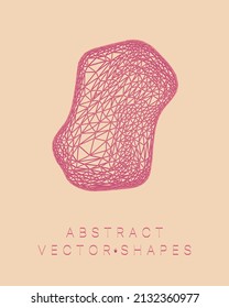 Geometrische Form für das Design. Wireframe-Illustration. Molekulares Gitter. 3D-Technologie-Stil. Vektorgrafik. Futuristische Verbindungsstruktur für Chemie und Wissenschaft.
