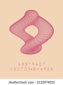 Geometric shape for design. Wireframe illustration. Molecular grid. 3d technology style. Vector illustration. Futuristic connection structure for chemistry and science.
