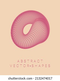 Forma geométrica para el diseño. Ilustración del marco de cables. Cuadrícula molecular. 3 d estilo tecnológico. Ilustración vectorial. Estructura de conexión futurista para la química y la ciencia.