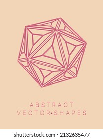 Forma geométrica para el diseño. Ilustración del marco de cables. Cuadrícula molecular. 3 d estilo tecnológico. Ilustración vectorial. Estructura de conexión futurista para la química y la ciencia.