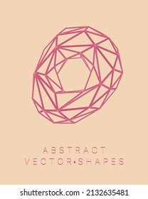 Geometric shape for design. Wireframe illustration. Molecular grid. 3d technology style. Vector illustration. Futuristic connection structure for chemistry and science.