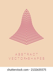 Geometric shape for design. Wireframe illustration. Molecular grid. 3d technology style. Vector illustration. Futuristic connection structure for chemistry and science.