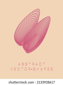 Geometric shape for design. Wireframe illustration. Molecular grid. 3d technology style. Vector illustration. Futuristic connection structure for chemistry and science.