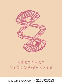 Geometric shape for design. Wireframe illustration. Molecular grid. 3d technology style. Vector illustration. Futuristic connection structure for chemistry and science.