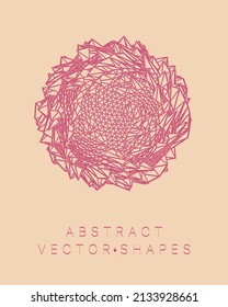 Geometric shape for design. Wireframe illustration. Molecular grid. 3d technology style. Vector illustration. Futuristic connection structure for chemistry and science.