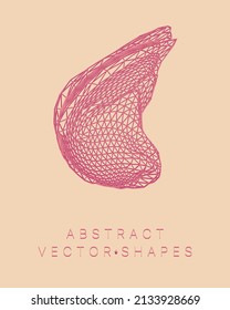Geometric shape for design. Wireframe illustration. Molecular grid. 3d technology style. Vector illustration. Futuristic connection structure for chemistry and science.