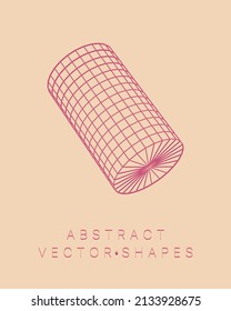 Forma geométrica para el diseño. Ilustración del marco de cables. Cuadrícula molecular. 3 d estilo tecnológico. Ilustración vectorial. Estructura de conexión futurista para la química y la ciencia.