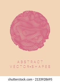 Geometrische Form für das Design. Wireframe-Illustration. Molekulares Gitter. 3D-Technologie-Stil. Vektorgrafik. Futuristische Verbindungsstruktur für Chemie und Wissenschaft.