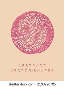 Geometric shape for design. Wireframe illustration. Molecular grid. 3d technology style. Vector illustration. Futuristic connection structure for chemistry and science.