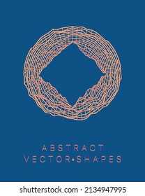 Geometric shape for design. Wireframe illustration. Molecular grid. 3d technology style. Vector illustration. Futuristic connection structure for chemistry and science.
