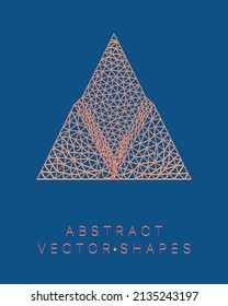 Geometric shape for design. Wireframe illustration. Molecular grid. 3d technology style. Vector illustration. Futuristic connection structure for chemistry and science.
