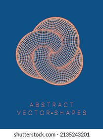 Geometric shape for design. Wireframe illustration. Molecular grid. 3d technology style. Vector illustration. Futuristic connection structure for chemistry and science.