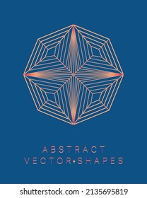 Geometric shape for design. Wireframe illustration. Molecular grid. 3d technology style. Vector illustration. Futuristic connection structure for chemistry and science.