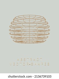 Geometric shape for design. Wireframe illustration. Molecular grid. 3d technology style. Vector illustration. Futuristic connection structure for chemistry and science.