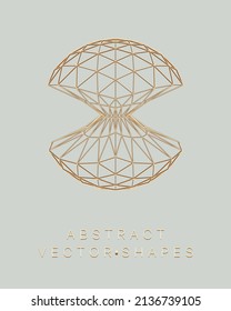Geometric shape for design. Wireframe illustration. Molecular grid. 3d technology style. Vector illustration. Futuristic connection structure for chemistry and science.