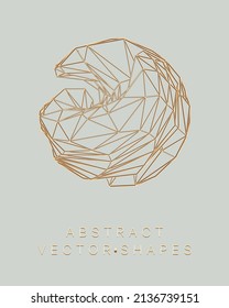 Geometric shape for design. Wireframe illustration. Molecular grid. 3d technology style. Vector illustration. Futuristic connection structure for chemistry and science.